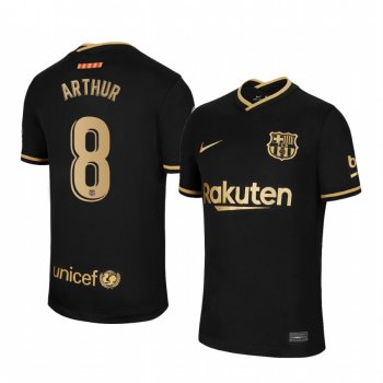 Arthur Barcelona 2020-21 Away Men's Black Short Sleeve Jersey