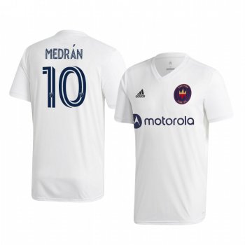 Álvaro Medrán Chicago Fire 2020-21 Away Men's White Short Sleeve Jersey