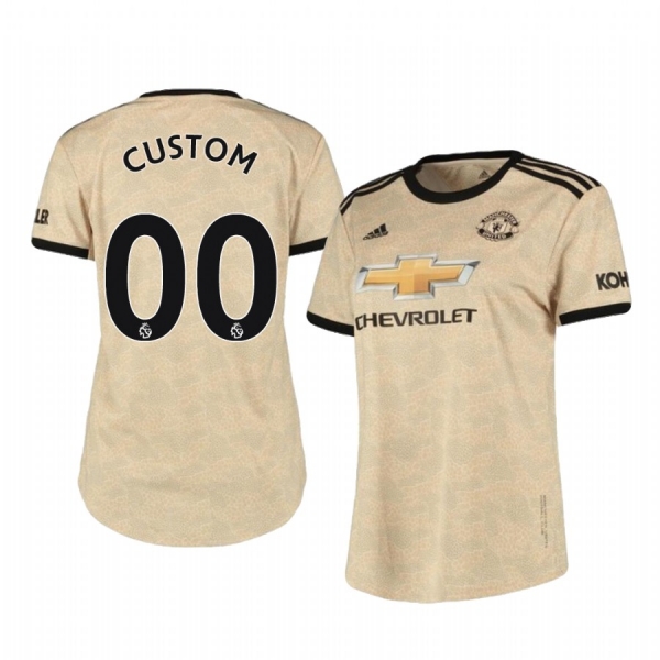 Custom Manchester United Away Women's Short Sleeve Jersey 19-20