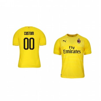 Youth 18-19 AC Milan Custom Official Goalkeeper Home Jersey Youth