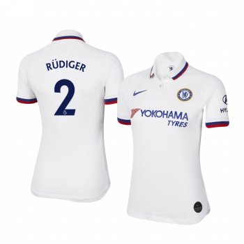 Women's Antonio Rudiger Chelsea Away Short Sleeve Jersey 19-20