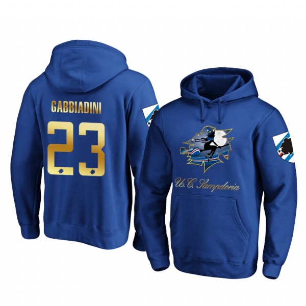 Manolo Gabbiadini Sampdoria Royal Team Logo Pullover Hoodie