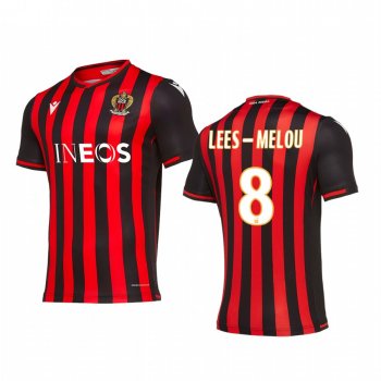 Youth OGC Nice Pierre Lees-Melou Red Black Home Short Sleeve Jersey 19-20