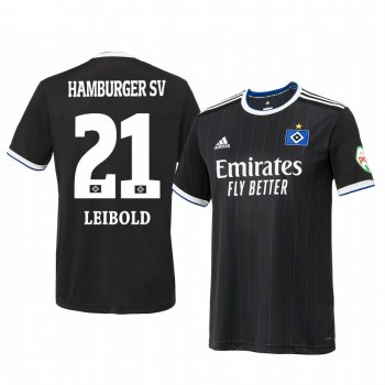 Hamburger SV Tim Leibold 19-20 Third Men's Black Short Sleeve Jersey