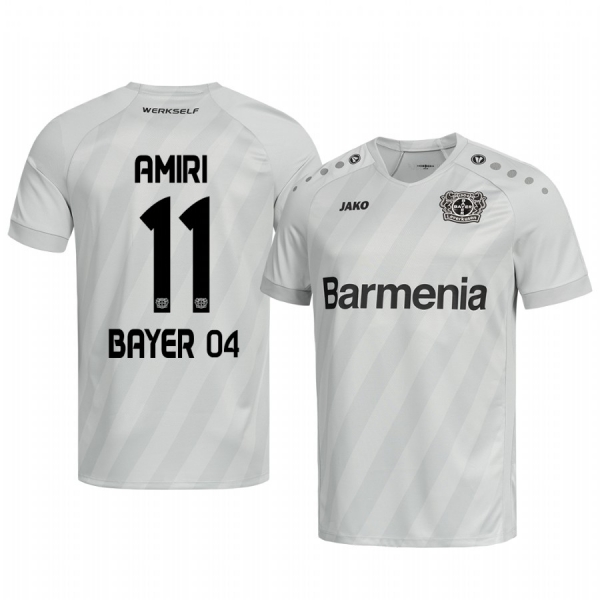 Bayer Leverkusen Nadiem Amiri White Away Jersey 19-20 Men's