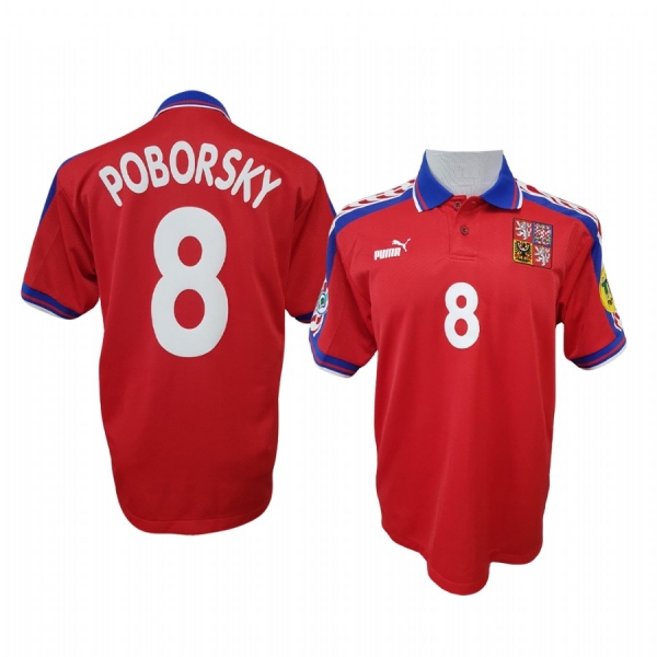 Karel Poborsky Czech Republic Retro Men's Red Classic Jersey