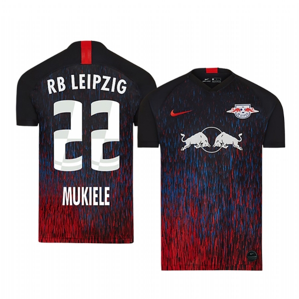 RB Leipzig Nordi Mukiele Men's 2020 UEFA Champion League Authentic Short Sleeve Jersey