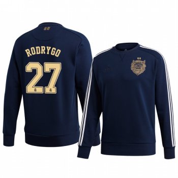 Rodrygo Real Madrid 2020 Chinese New Year Blue Long Sleeve Pullover Sweatshirt