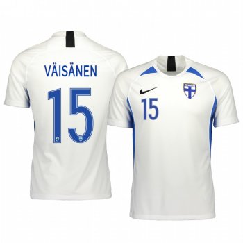 Finland Sauli Vaisanen Men's 2020 Home Authentic Short Sleeve Jersey