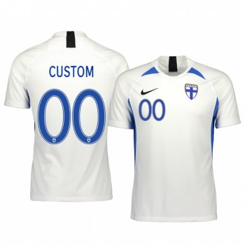 Finland Custom Men's 2020 Home Authentic Short Sleeve Jersey