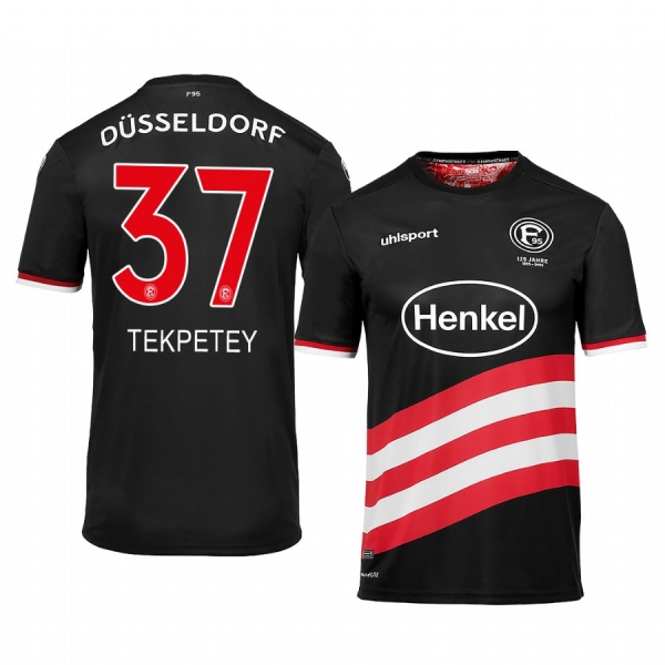 Fortuna Düsseldorf Bernard Tekpetey 19-20 Third Men's Black Short Sleeve Jersey