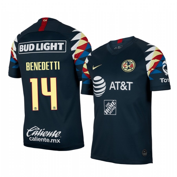 Nicolas Benedetti Club America 19-20 Away Men's Navy Short Sleeve Jersey