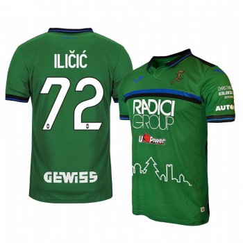 Josip Ilicic Atalanta 19-20 Christmas Edition Men's Green Short Sleeve Jersey