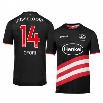 Fortuna Düsseldorf Kelvin Ofori 19-20 Third Men's Black Short Sleeve Jersey