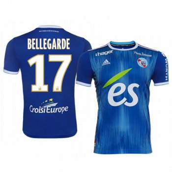 Jean-Ricner Bellegarde Strasbourg 19-20 Blue Home Replica Jersey Men's