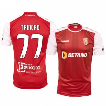 Francisco Trincao Braga Home Red Short Sleeve Jersey