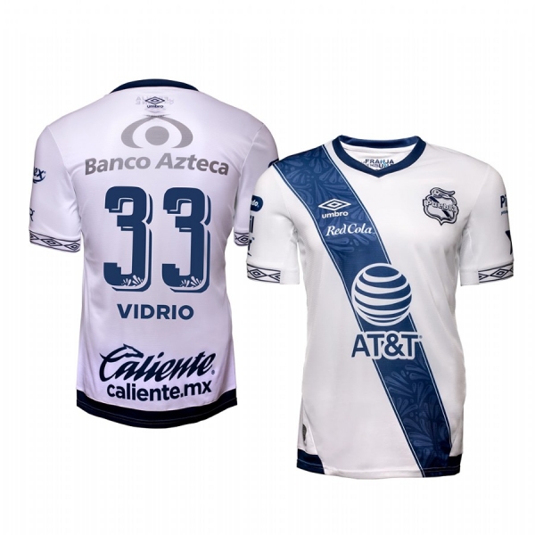 Nestor Vidrio Club Puebla Home White Short Sleeve Jersey