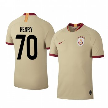 Henry Onyekuru Galatasaray 19-20 Khaki Away Men's Short Sleeve Jersey