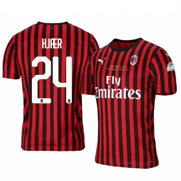 #24 Simon Kjær AC Milan 2020 Together Fight COVID-19 Jersey