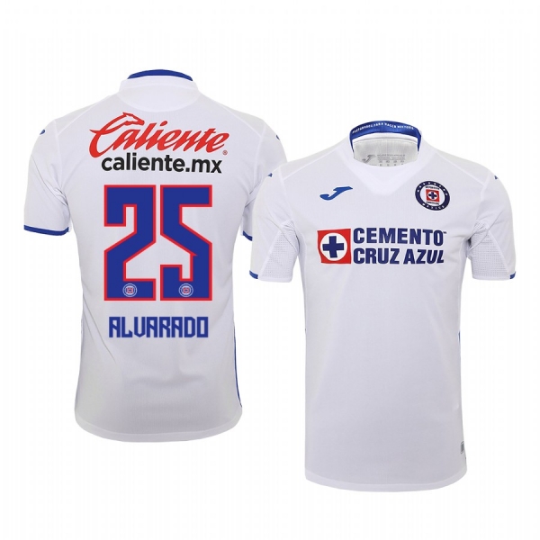 Roberto Alvarado Cruz Azul 19-20 Away Men's White Official Short Sleeve Jersey