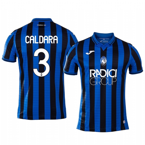 Mattia Caldara Atalanta 19-20 Black Blue Home Official Jersey Men's