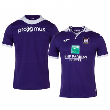 Anderlecht 19-20 Home Men's Purple Short Sleeve Jersey