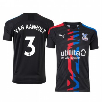 Youth Patrick van Aanholt Crystal Palace Away Black Short Sleeve Jersey