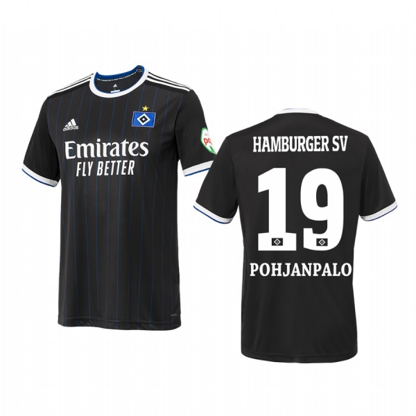 Youth Hamburger SV Joel Pohjanpalo 19-20 Third Black Short Sleeve Jersey