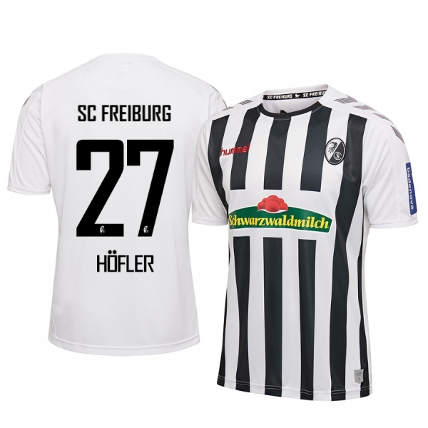 SC Freiburg Nicolas Höfler White Away Jersey 19-20 Men's