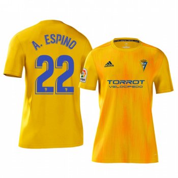 Pacha Espino Cadiz CF Home Yellow Short Sleeve Jersey