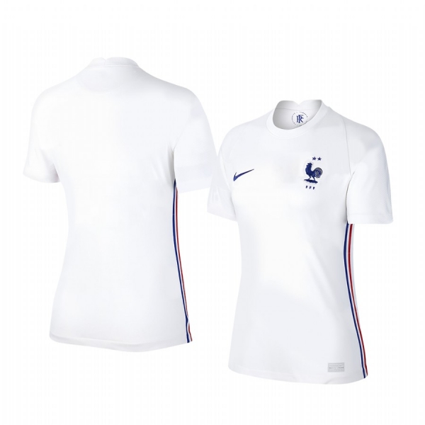 Women's France 2020 White Away Short Sleeve Jersey