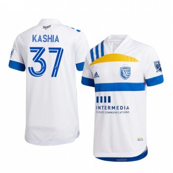 San Jose Earthquakes Guram Kashia 408 Edition Men's Official Short Sleeve Jersey 2020