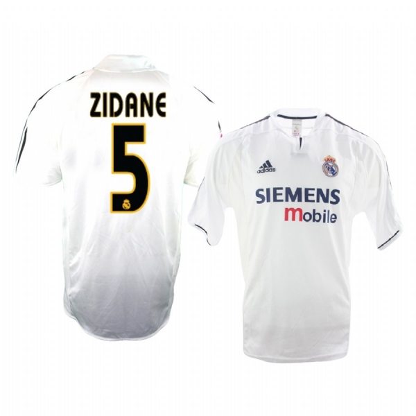 Zinedine Zidane Real Madrid 2003 Retro Men's White Classic Jersey