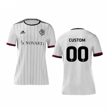 Youth Basel Custom Youth White Away Short Sleeve Jersey 19-20