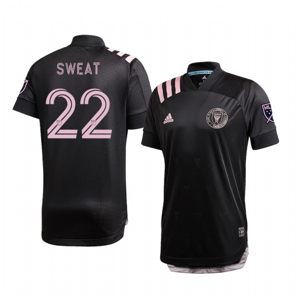 Ben Sweat Inter Miami Black 2020 Inaugural Away Men's Authentic Short Sleeve Jersey