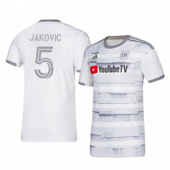 Dejan Jakovic Los Angeles FC 2020-21 Away Men's White Short Sleeve Jersey