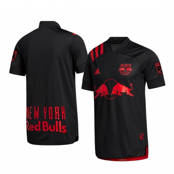 New York Red Bulls Black 2020 Dark Mode Men's Authentic Short Sleeve Jersey