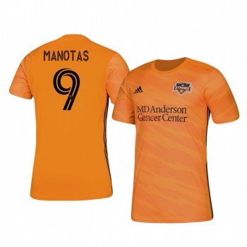 Mauro Manotas Houston Dynamo 2020-21 Home Men's Orange Short Sleeve Jersey