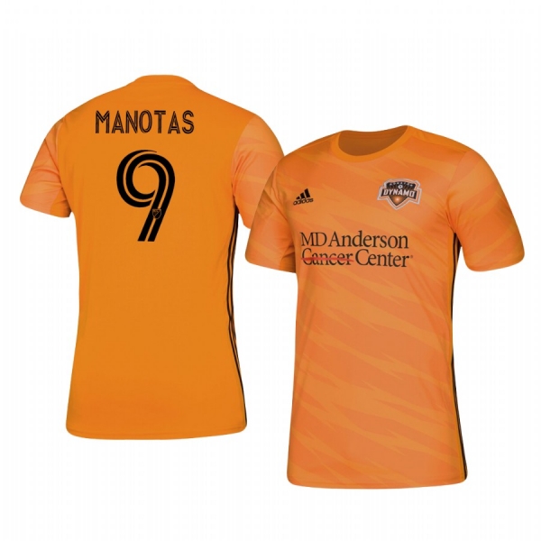 Mauro Manotas Houston Dynamo 2020-21 Home Men's Orange Short Sleeve Jersey