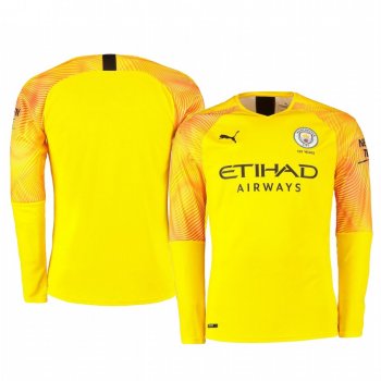 19-20 Manchester City Yellow Third Goalkeeper Jersey Men's