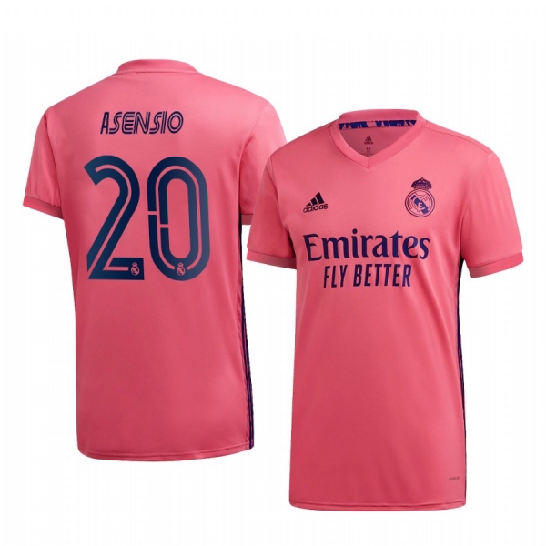 Marco Asensio Real Madrid 2020-21 Away Men's Pink Short Sleeve Jersey