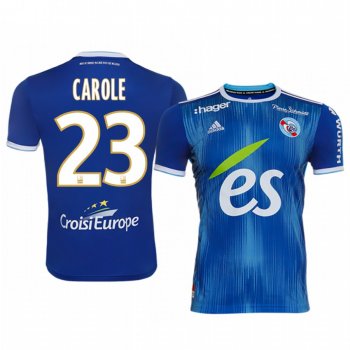 Lionel Carole Strasbourg 19-20 Blue Home Replica Jersey Men's