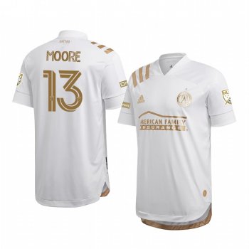 Brendan Moore Atlanta United White 2020 Kings Men's Authentic Short Sleeve Jersey