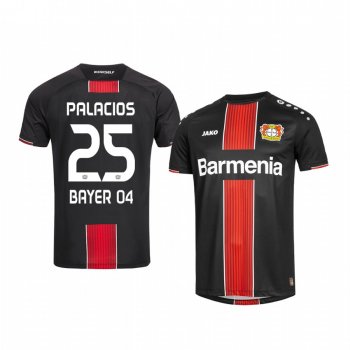 Youth Exequiel Palacios Bayer Leverkusen 19-20 Away Black Official Short Sleeve Jersey