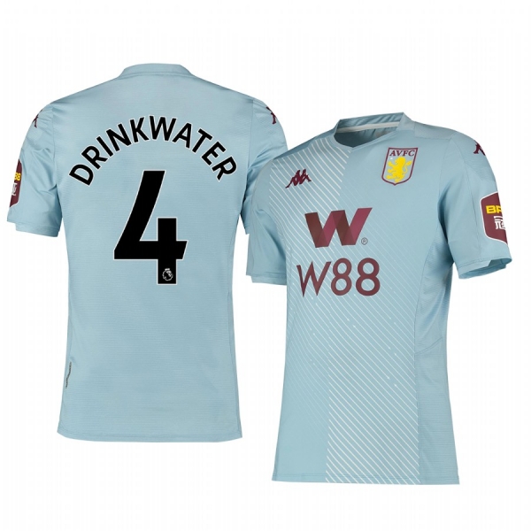 Aston Villa Danny Drinkwater Men's Light Blue Away Short Sleeve Jersey 19-20