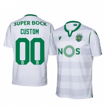 Custom Sporting Lisbon 19-20 Third Men's White Short Sleeve Jersey