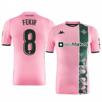 Real Betis Nabil Fekir Men's Pink Third Short Sleeve Jersey 19-20