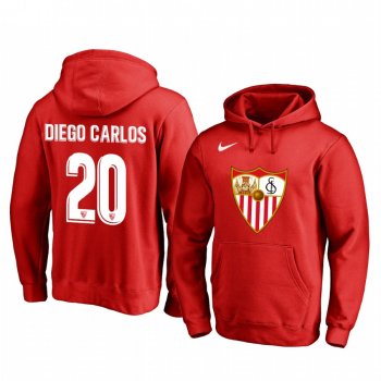 Diego Carlos Sevilla Red Team Logo Pullover Hoodie