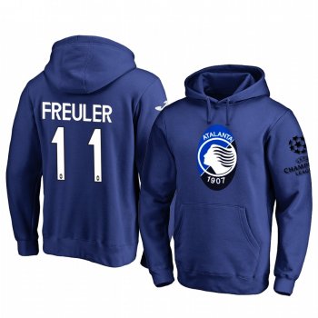 Remo Freuler Atalanta Team Logo Royal 2020 UEFA Champion League Pullover Hoodie