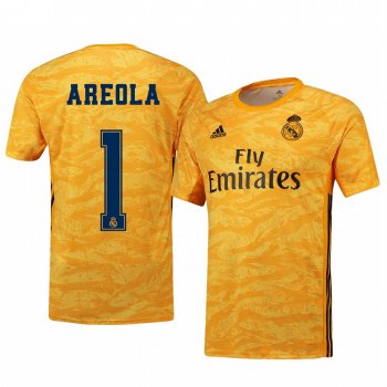 19-20 Real Madrid Alphonse Areola Yellow Goalkeeper Home Jersey Men's